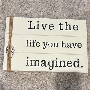 Motivational Cream Wall Plaque